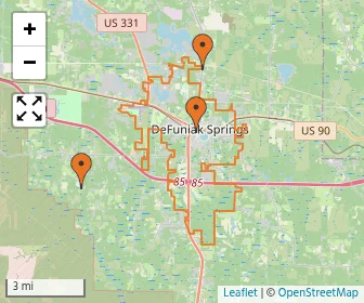 Area schools map